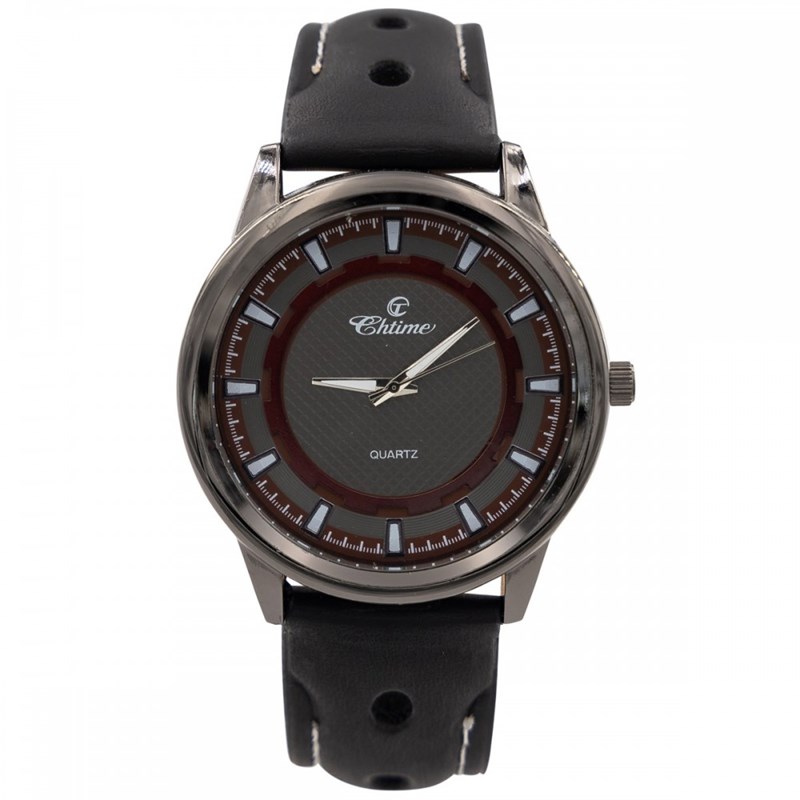 Montre Homme CHTIME bracelet Cuir Noir