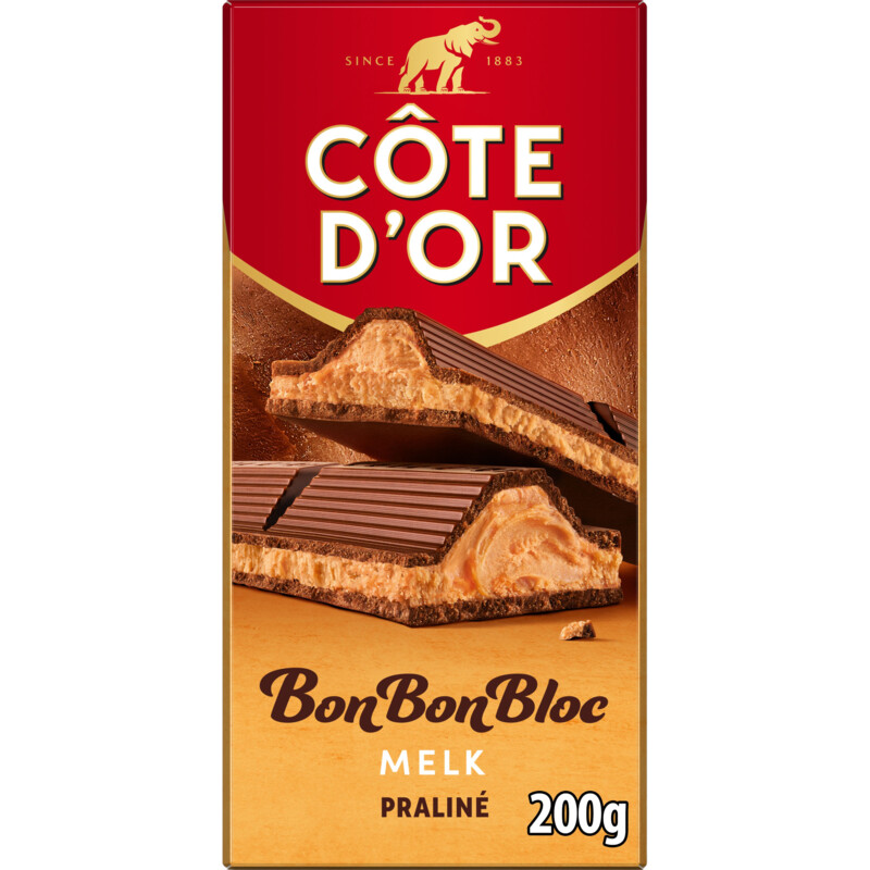 Côte d'Or BonBonBloc chocoladereep praliné melk