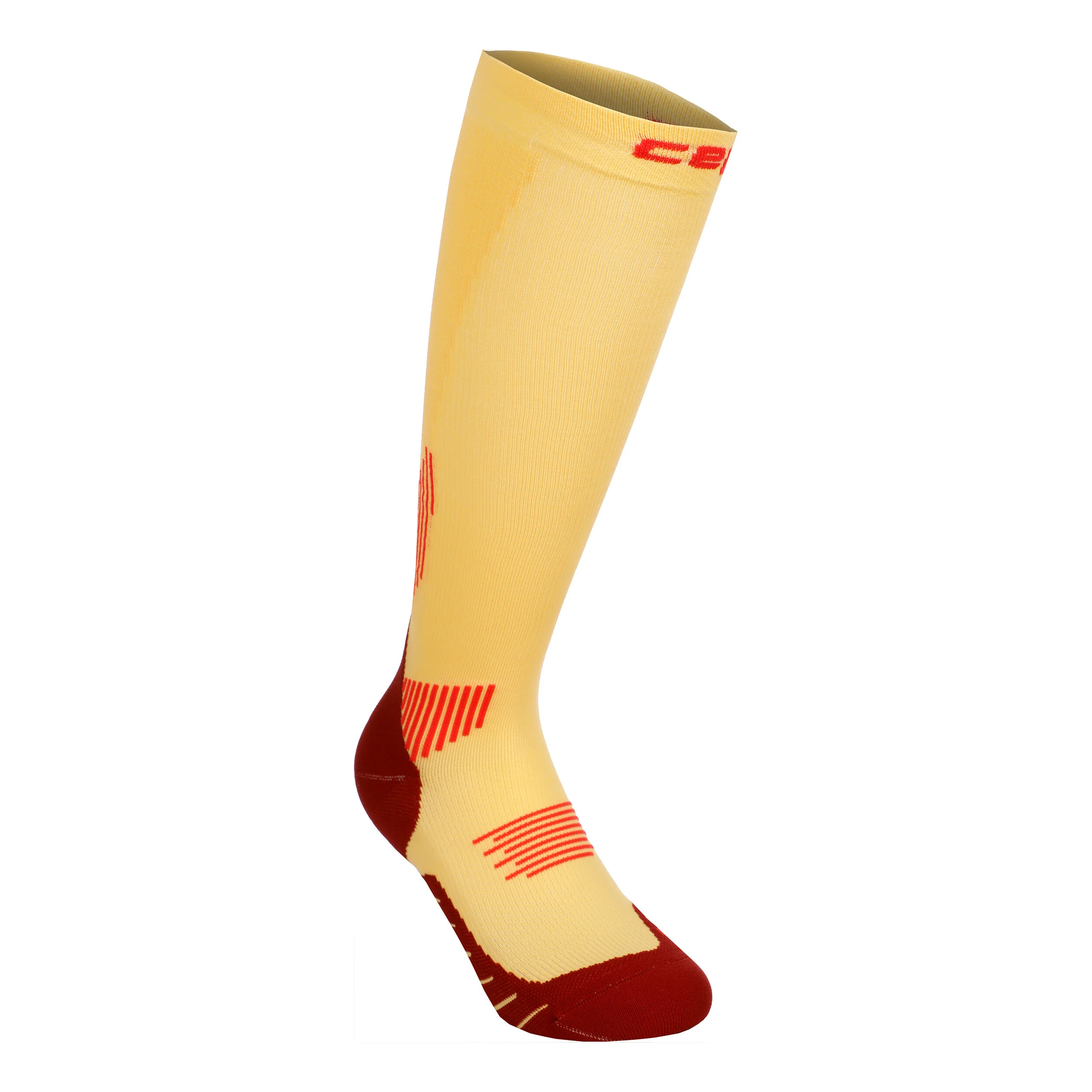 CEP Core Tall 5.0 Chaussettes De Compression Hommes - Jaune , Rouge Foncé