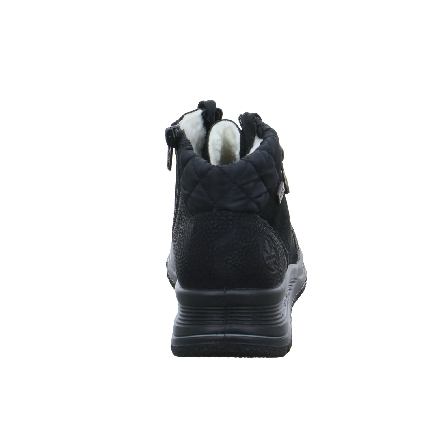 RIEKER Comfort-Mid Cut Sneaker Schwarz Leder  mit Rieker-TEX