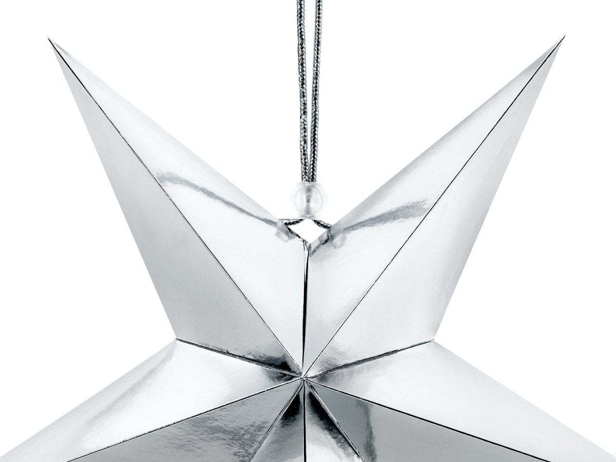 Zilveren Lampion Ster 30cm