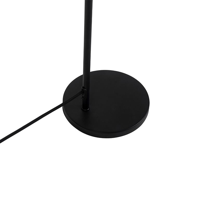 Moderne tafellamp zwart met smoke kap - Maly