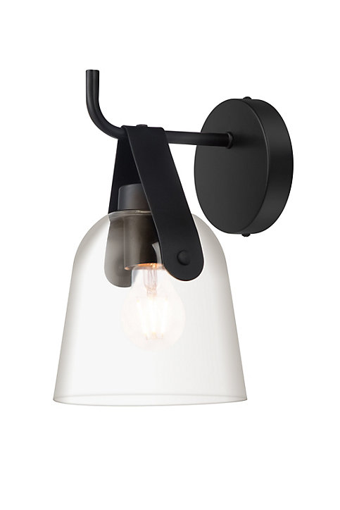 Applique murale Calume E27 15W L.16xH.27xP.19cm noir GoodHome