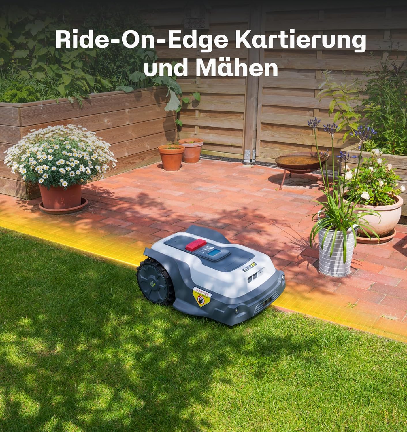 Mähroboter ohne Begrenzungskabel T1200Pro 2025Version, Ride-On Edge u. Automatische Kartierung, Mehrzonenverwaltung, KI Hinderniserkennung Rasenmäher Roboter für Fläche bis zu 1500㎡