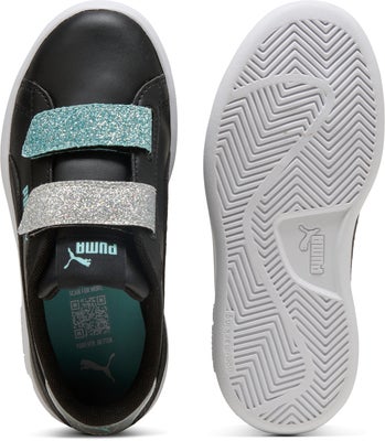 Puma Smash 3.0 Glitter Velcro V Infant Sneakers, Svart