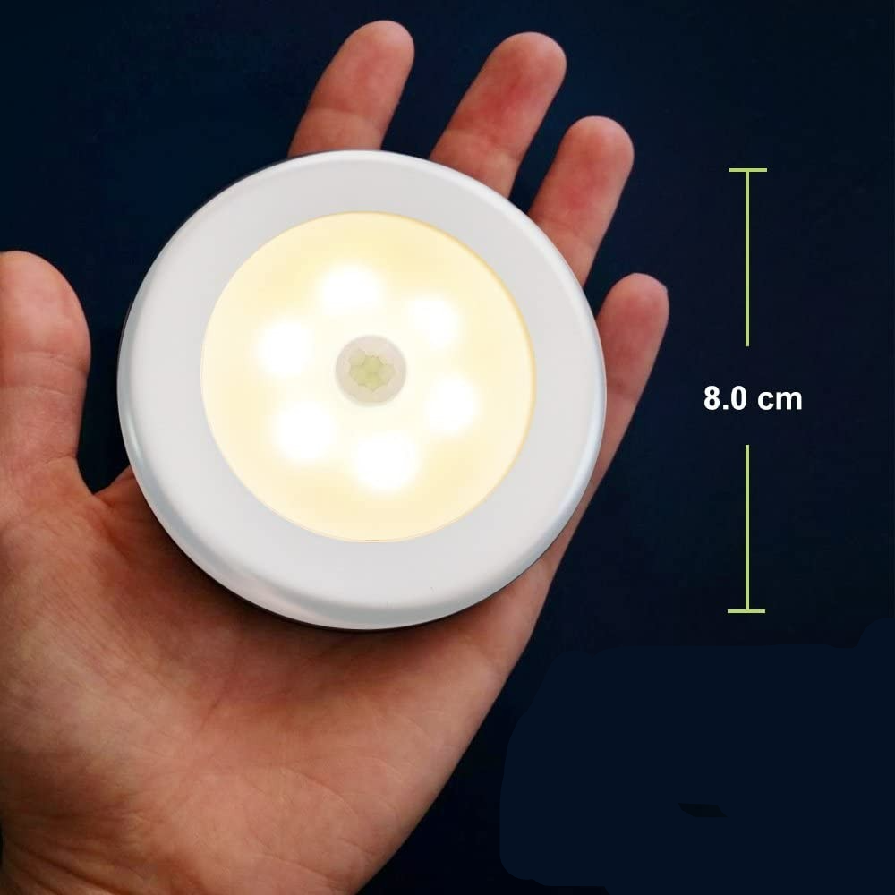 (3er Set) Magnetisches Kabelloses LED Licht Nachtlicht mit Bewegungsmelder Motion Sensor (Batteriebetrieben) - Warmweiss