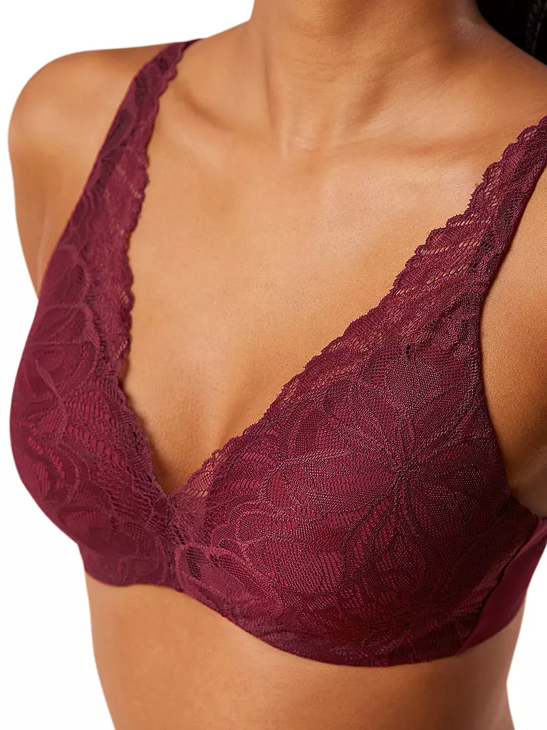 TRIUMPH BH mit Bügel BODY MAKE-UP ILLUSION LACE  woodrose dunkelrot