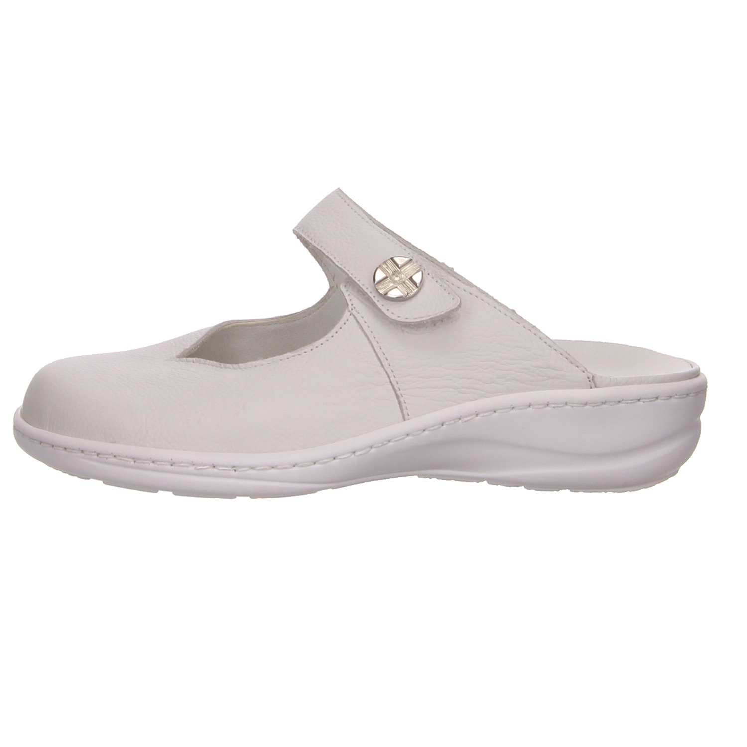 Waldläufer Damen Pantolette weiss/weiss kombi