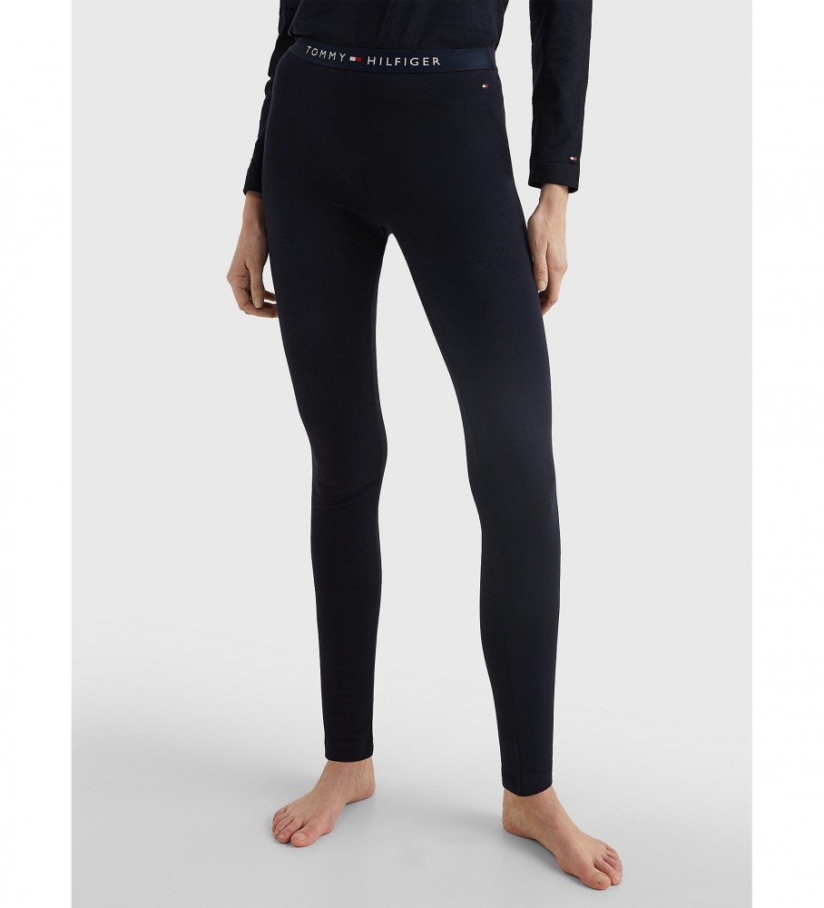 Legging Tommy Hilfiger com logo na cintura, azul marinho