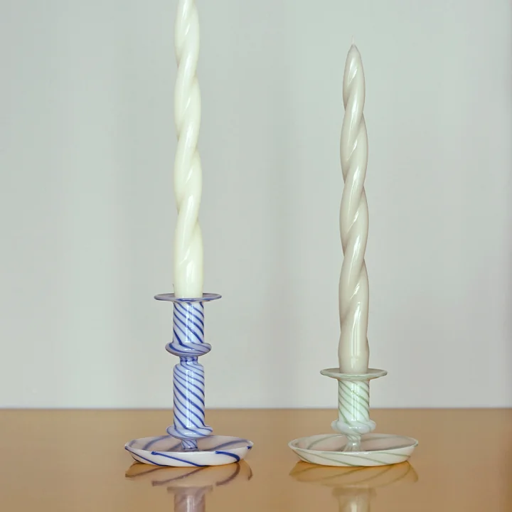 HAY - Spiral Stabkerzen mini, H 14 cm, hellgrün (10er-Set)