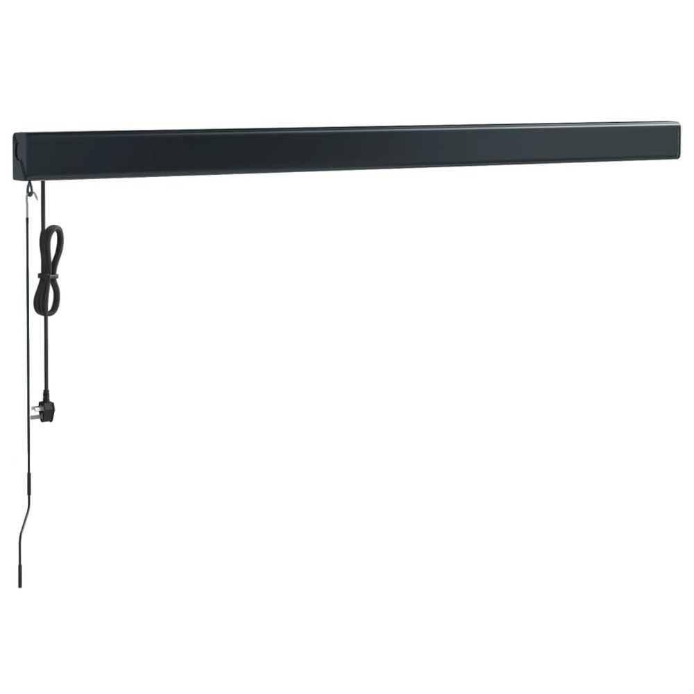 Auvent rétractable orange et marron 3x2,5 m tissu et aluminium