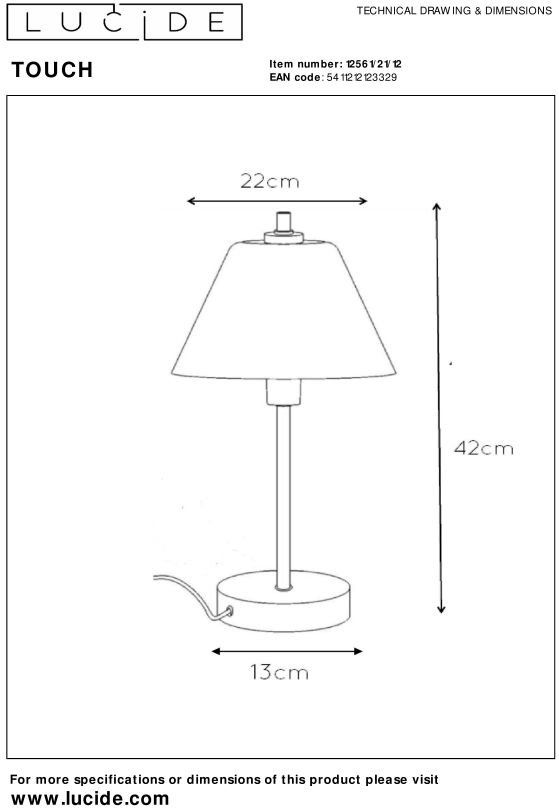 Lucide   Touch Tafellamp