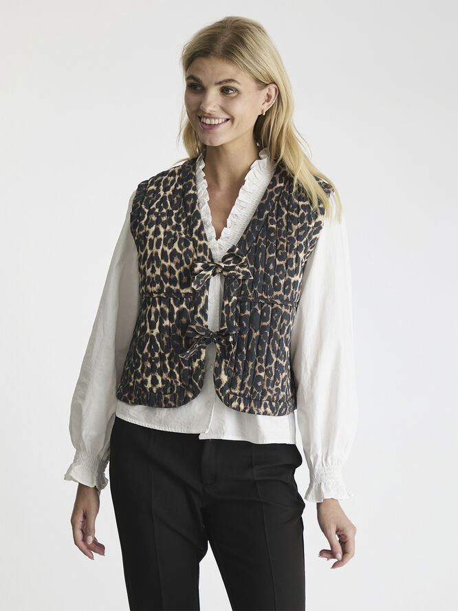 Neo Noir Crissa Leo Vest Leopard