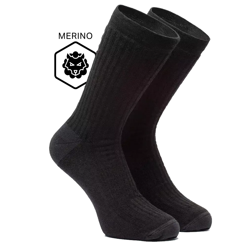 FUTURUM 4 SEASONS Merino Fietssokken Extra Warm Zwart