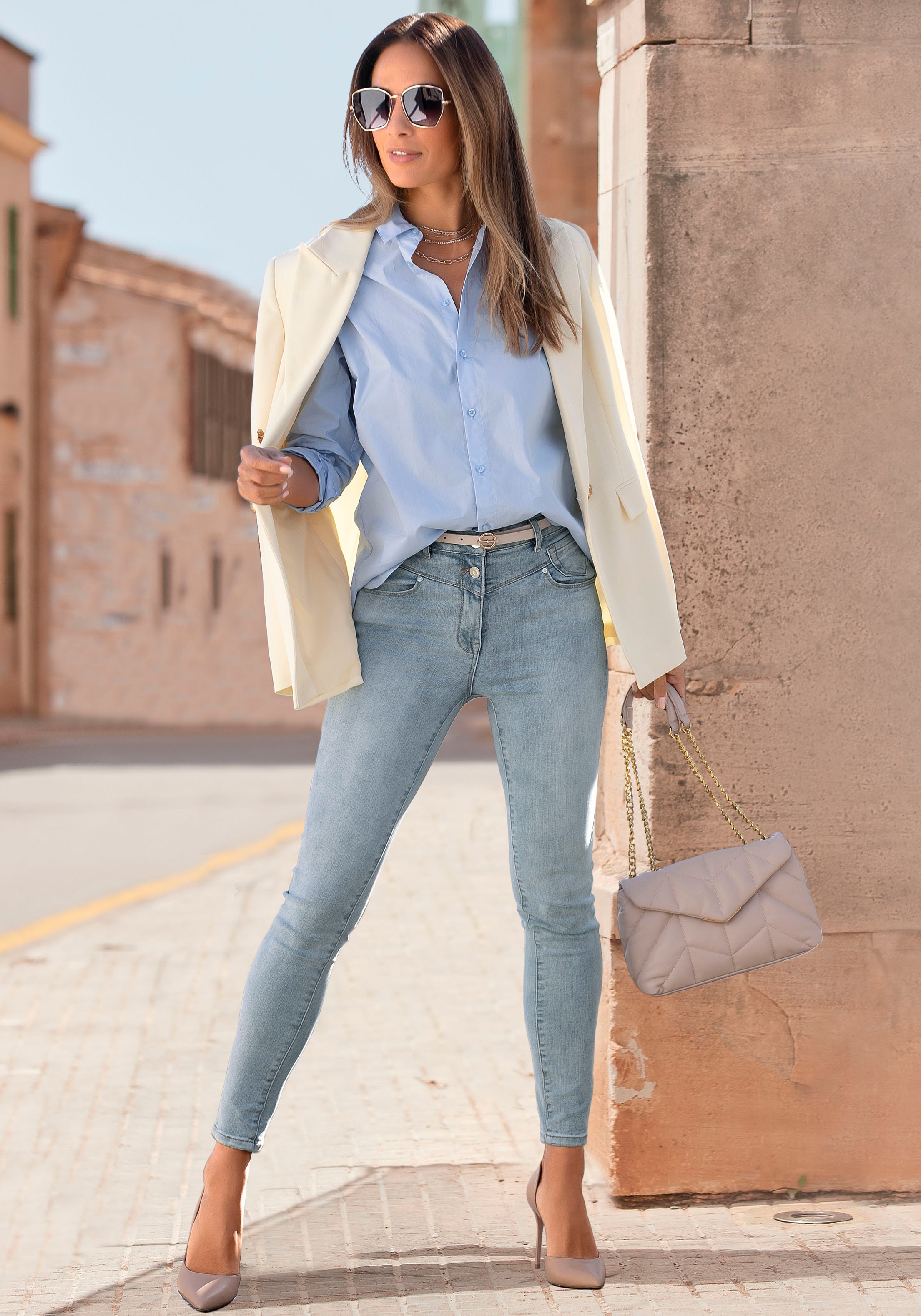 LASCANA Skinny-fit-Jeans , mit Stretchanteil, figurbetont