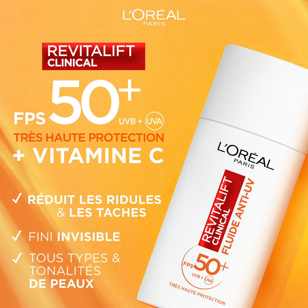 Fluide Anti-UV FPS 50  Revitalift Clinical à la Vitamine C