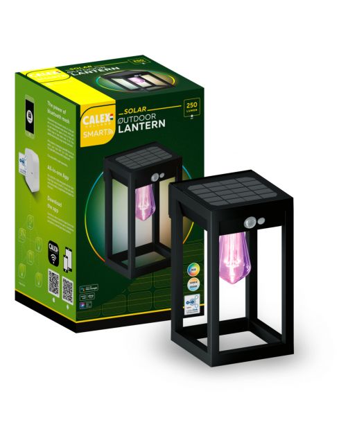 Calex Smart Outdoor Solar Lantaarn - Tuinverlichting - 1215 g Zwart