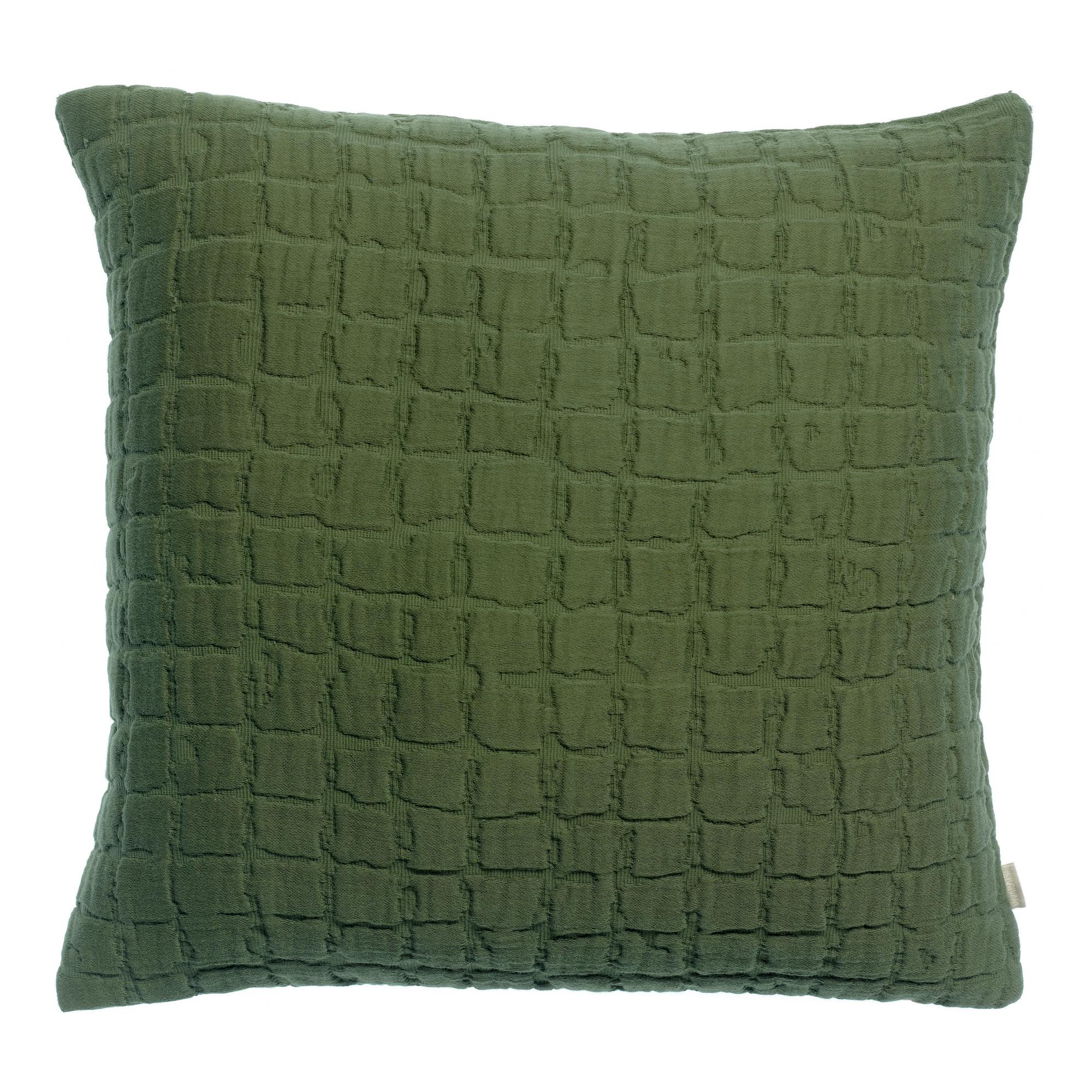 Coussin stonewashed swami olive 45 x 45 cm