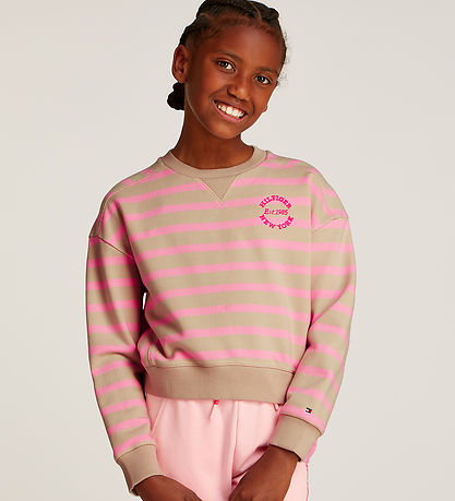 Tommy Hilfiger Bluse - New York - Classic Beige Pink Sugar Strip