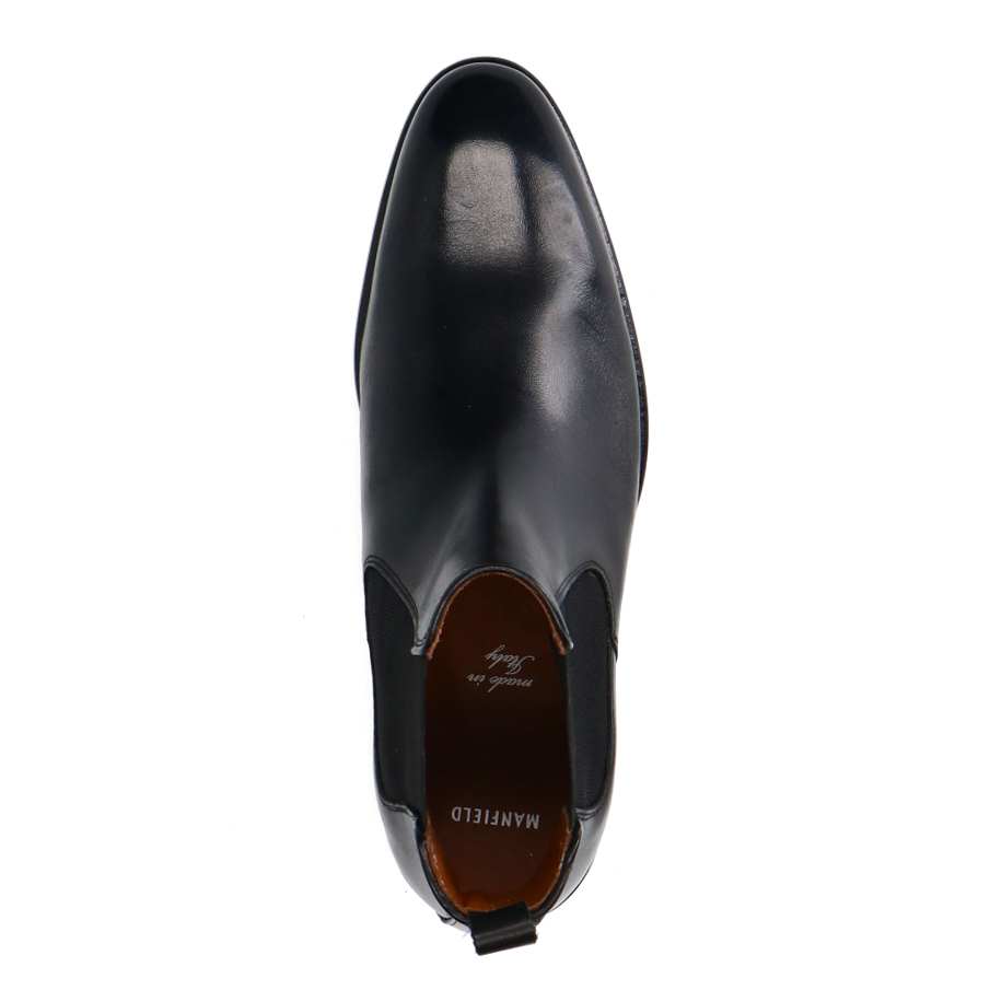 Zwarte leren chelsea boots
