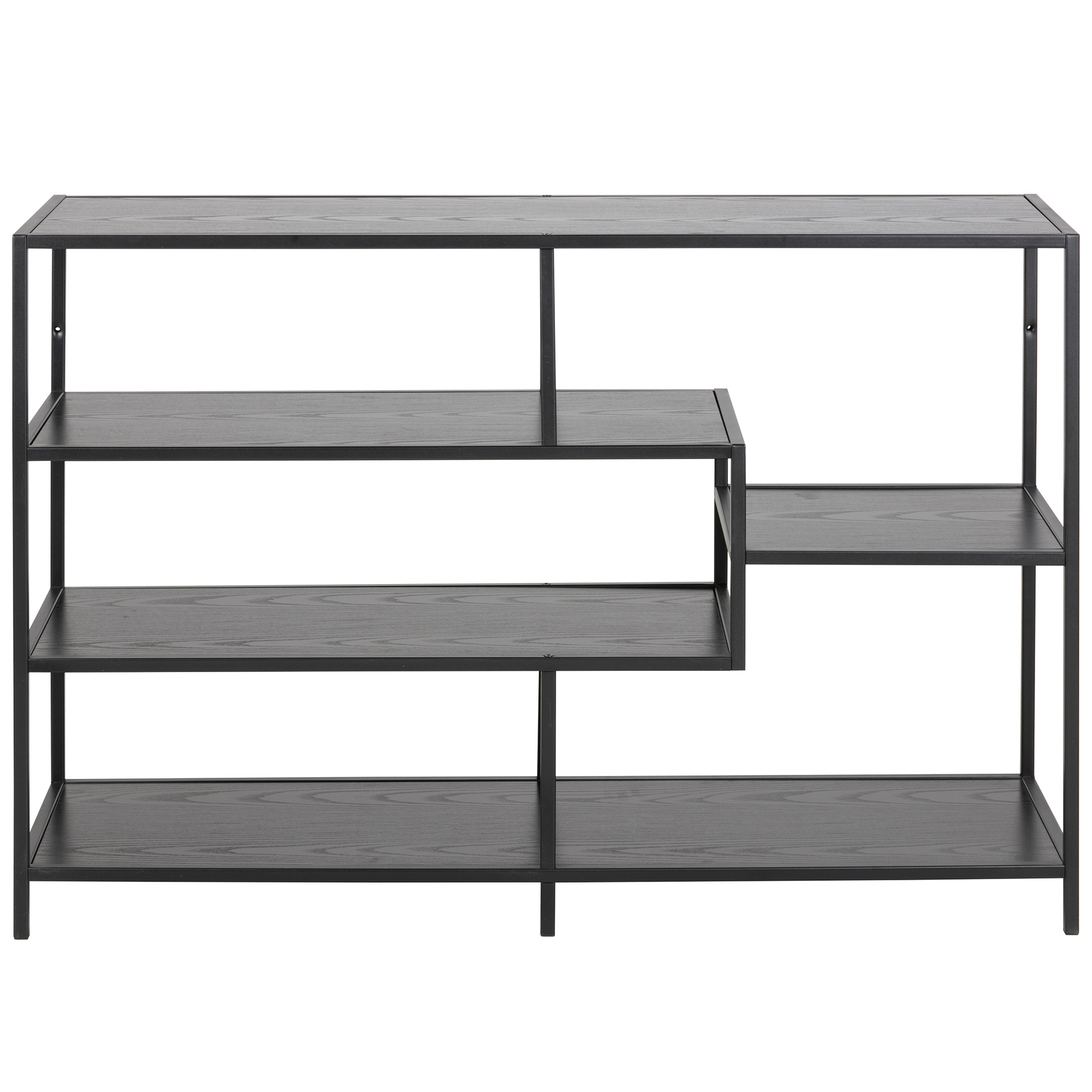 Regal SEAFORD - schwarz-Esche - 116 cm breit
