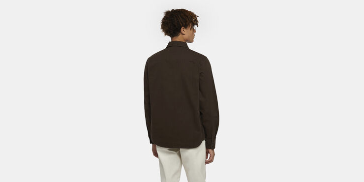 Dickies DUCK CANVAS LS SHIRT DARK BROWN Dark brown