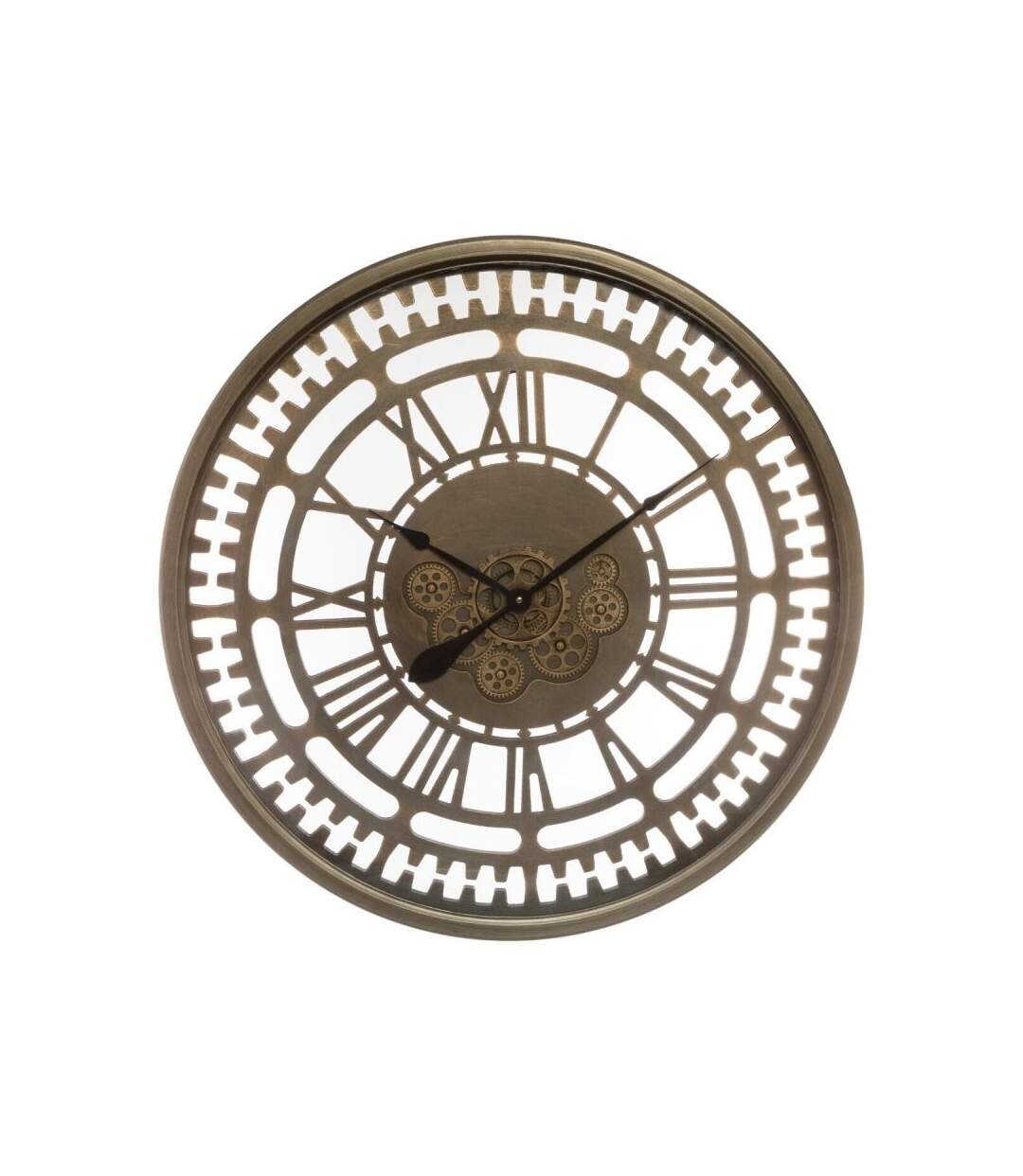Horloge Murale Vintage Mécanisme 80cm Marron