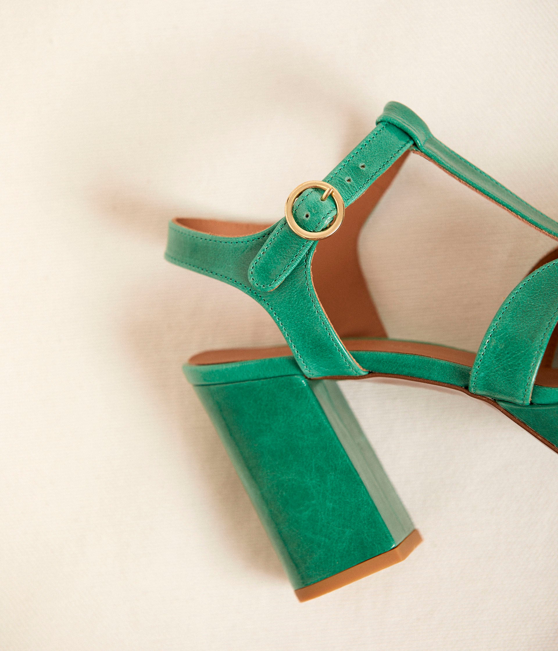 Sandales vertes Lauriane