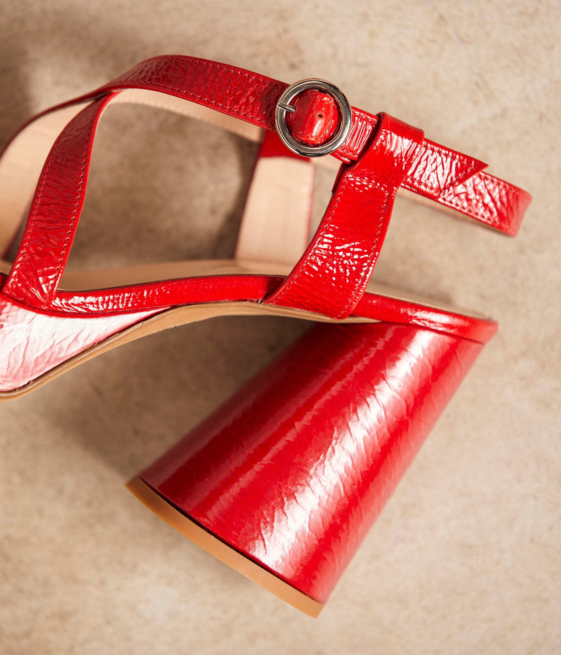 Sandales vernies rouges Eve