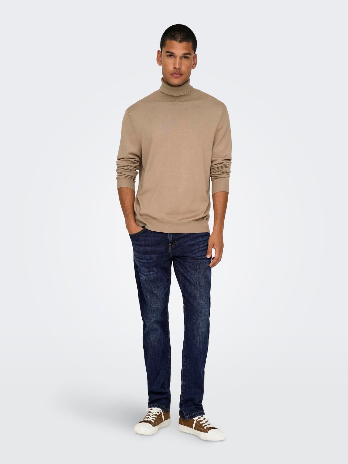 ONSWEFT Mittlere Taille Normal geschnitten Jeans Dark Blue Denim