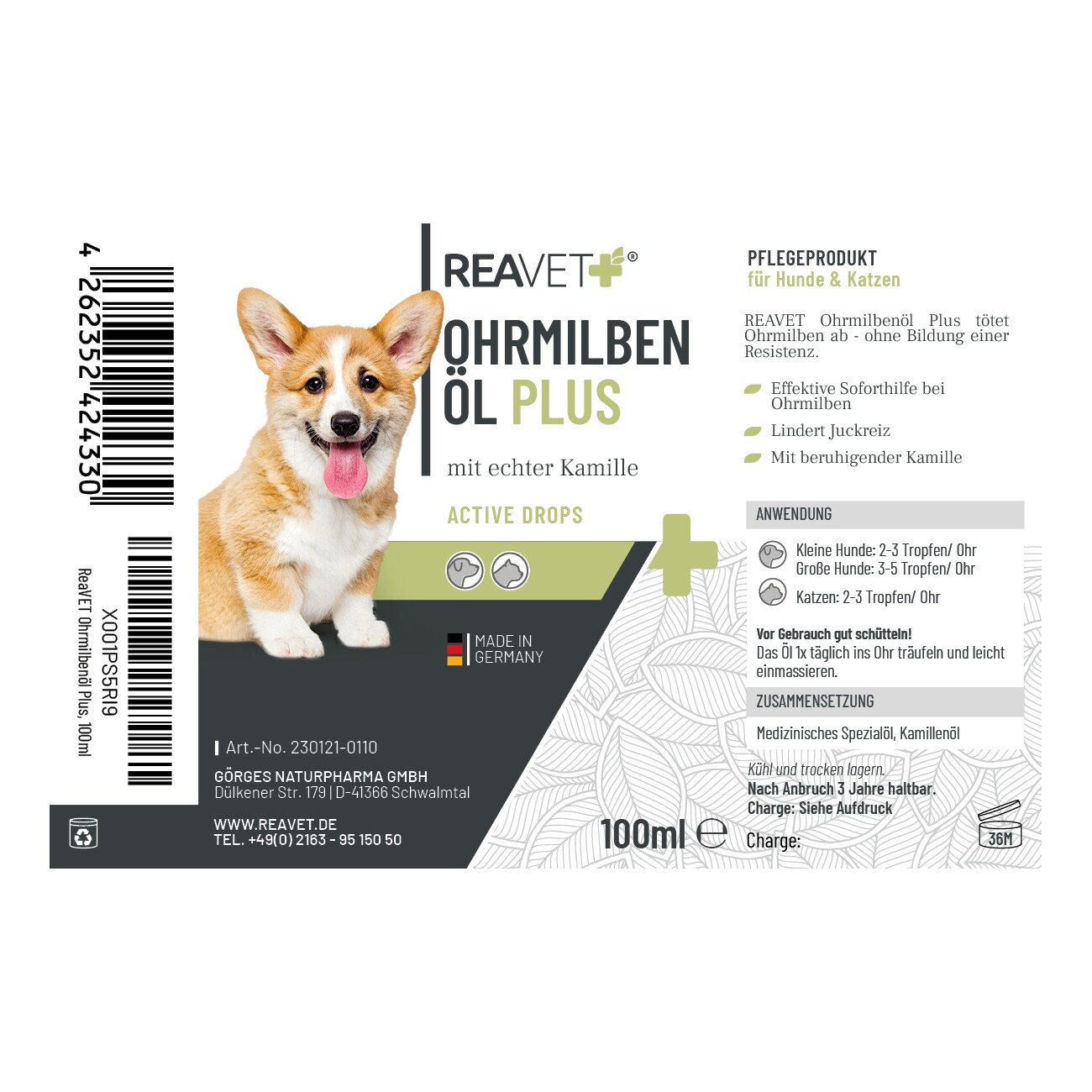 REAVET Ohrmilbenöl Plus 100ml