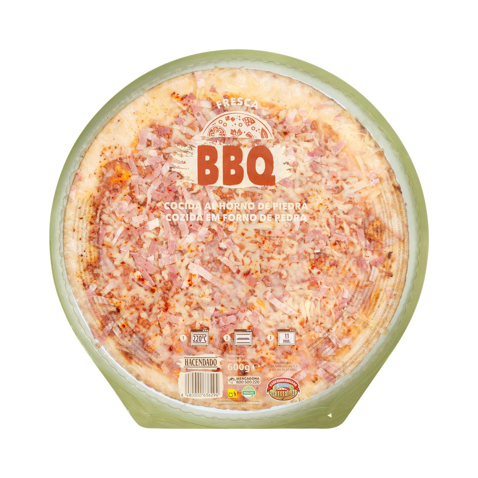 Pizza barbecue familiale Hacendado