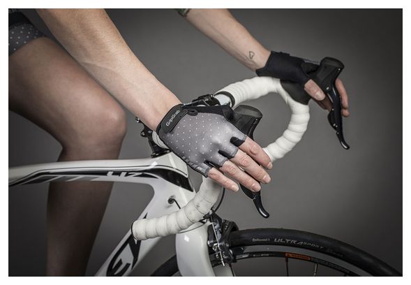 Paire de Gants Courts Femme GripGrab Rouleur Gris Noir