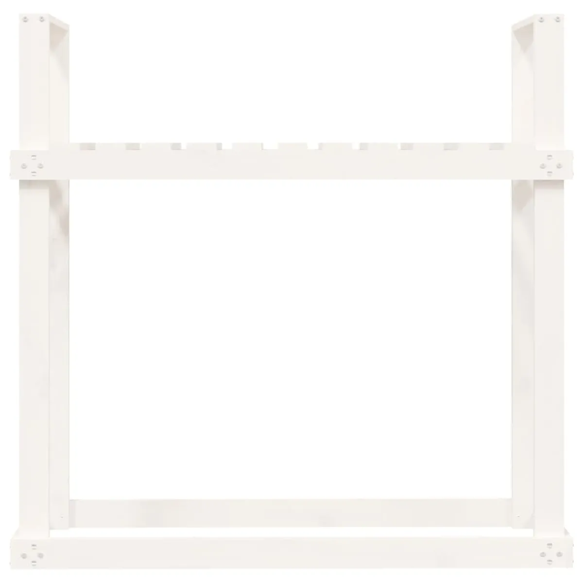 VidaXL Support Bois Chauffage Blanc