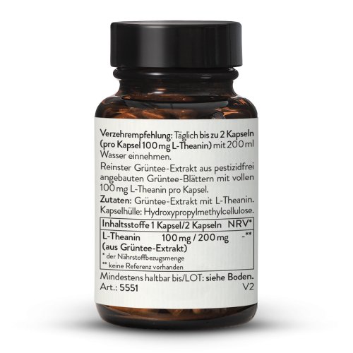Sunday Natural Products  Grüntee ExtraktL-Theanin 100mg