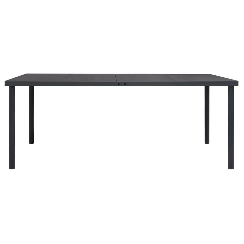 Mobilier de salle à manger d'extérieur 7 pièces acier