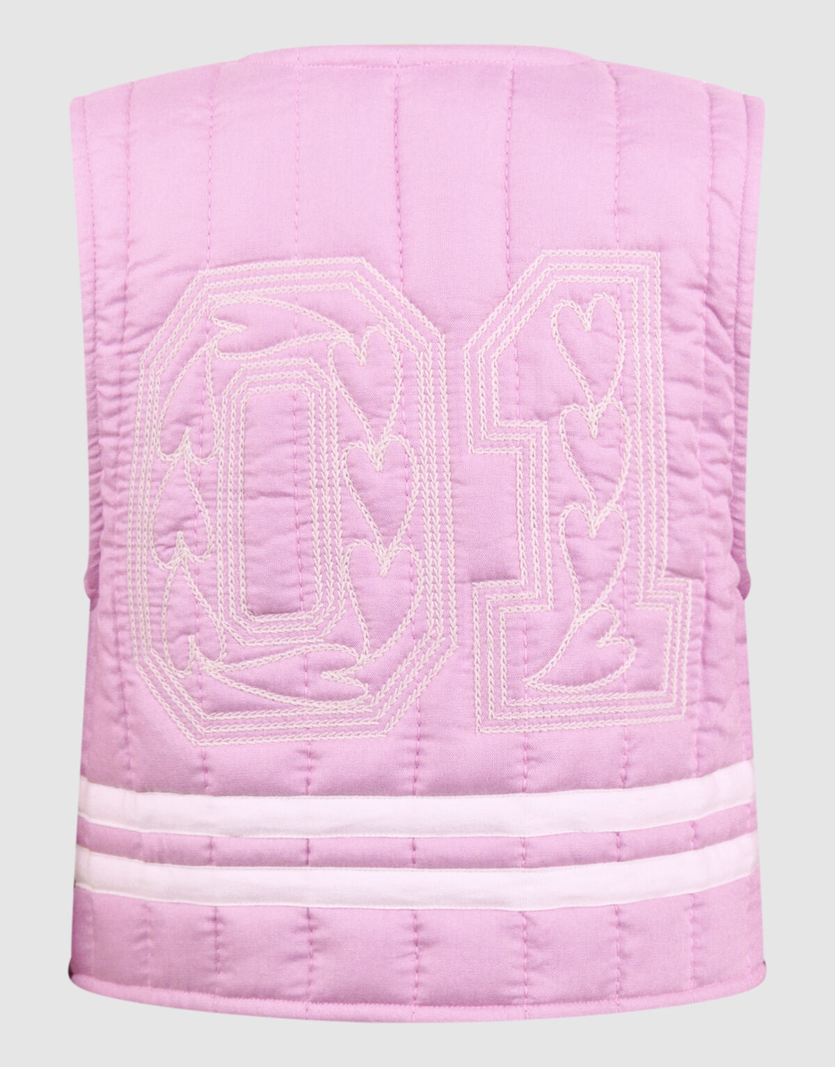 Embroidery Gilet Lichtroze