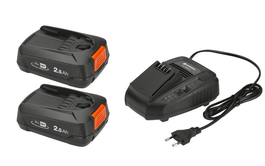 Akku und Ladegerät P4A 2 x PBA 18 V/45 + AL 1830 CV<br>Starter-Set für das 18 V POWER FOR ALL System
