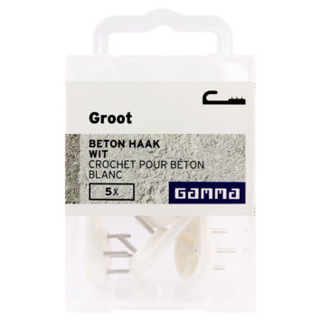 GAMMA betonhaak nylon 5x2x1,7 cm 5 stuks