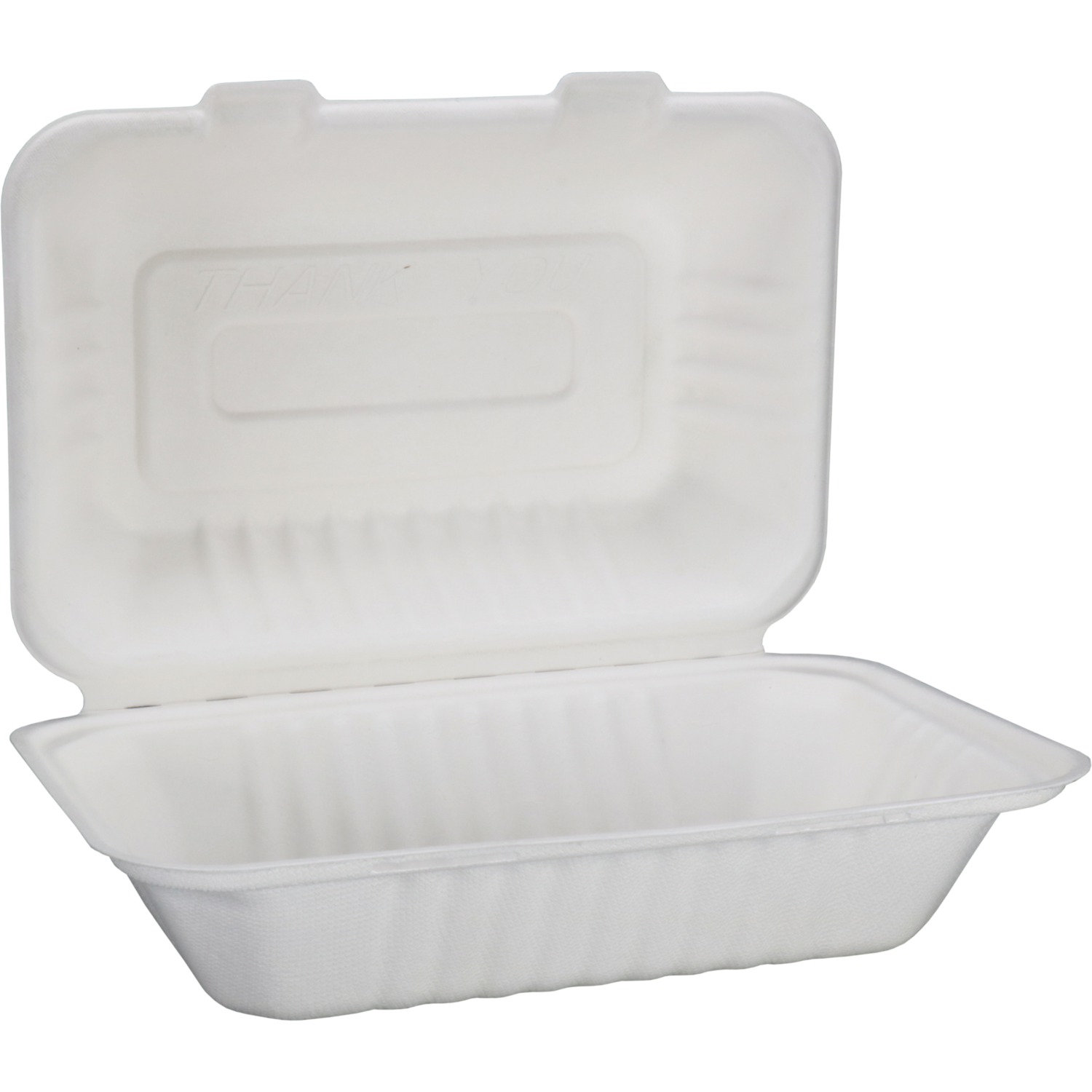 Depa Bak, Bagasse (suikerrietpulp), 1000ml, maaltijdbox, 23x15.5x6.5cm, wit
