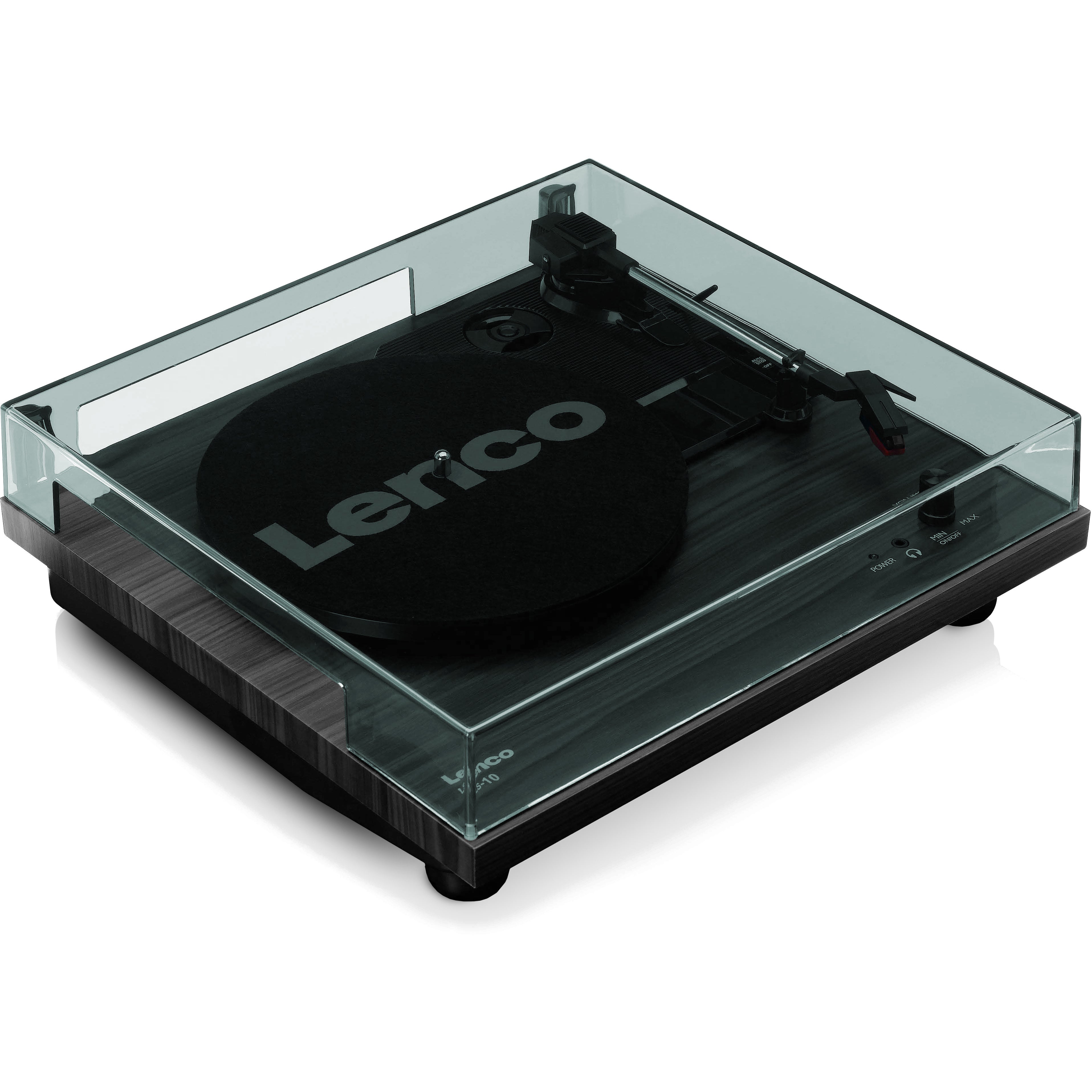 Lenco LS-10BK zwarte platenspeler met ingebouwde speakers