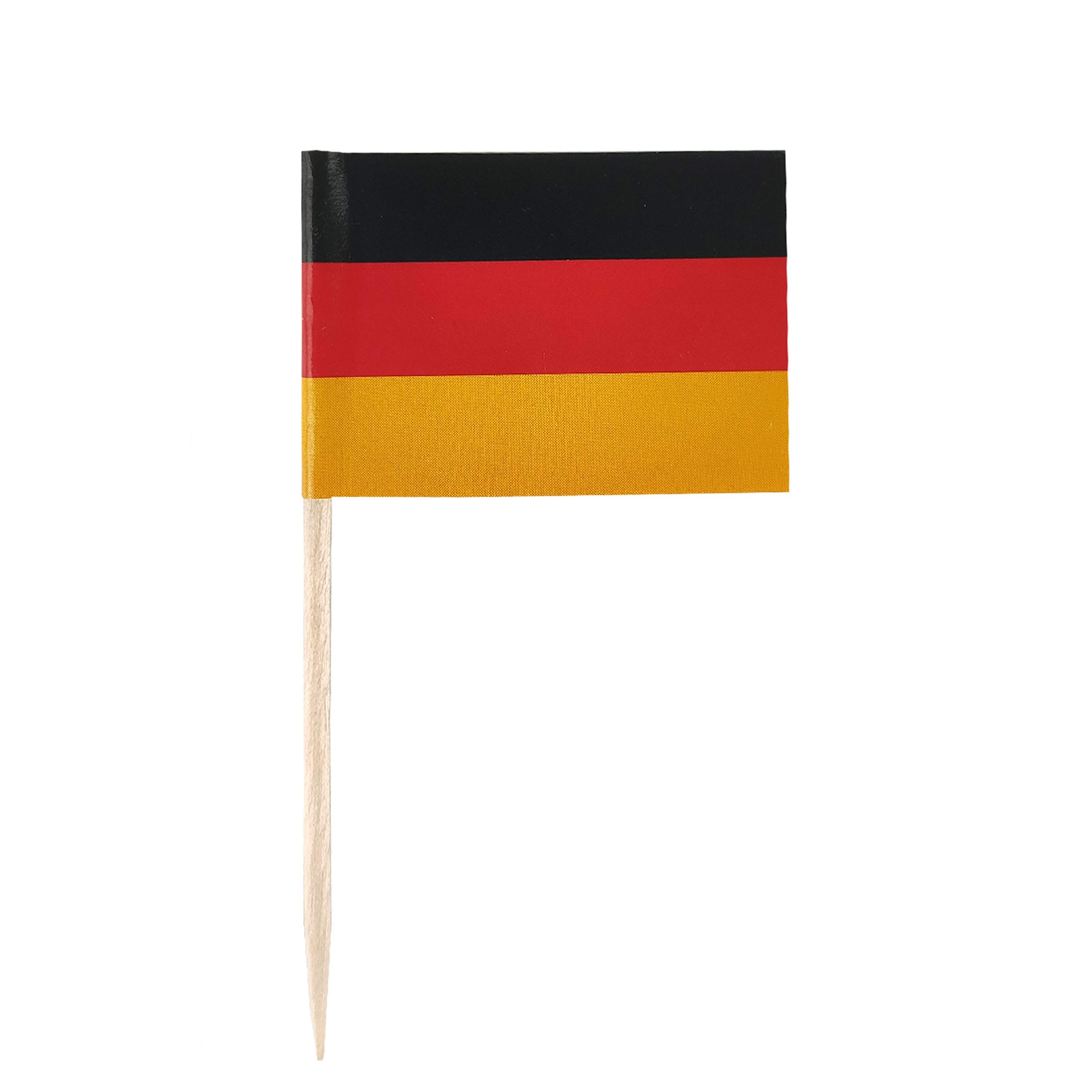 (100er Set) Cocktail Fähnchen Fingerfood Sticks Party Spiesse Deko Flaggen Zahnstocher - Deutschland