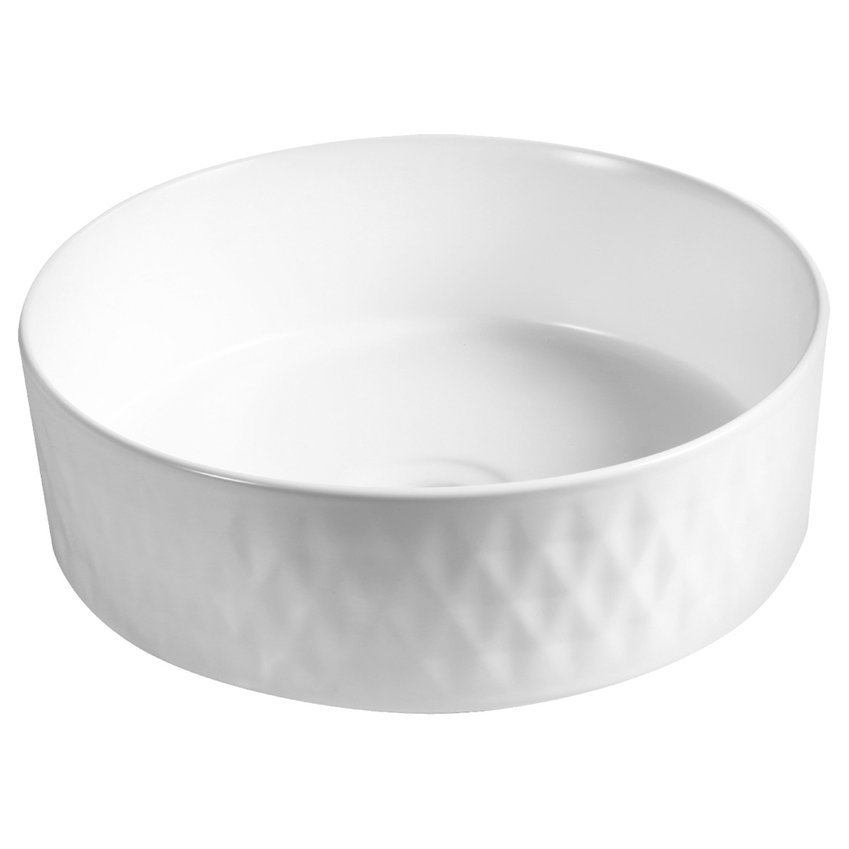 Kerra KR704 waskom rond glans wit 36x36x12cm