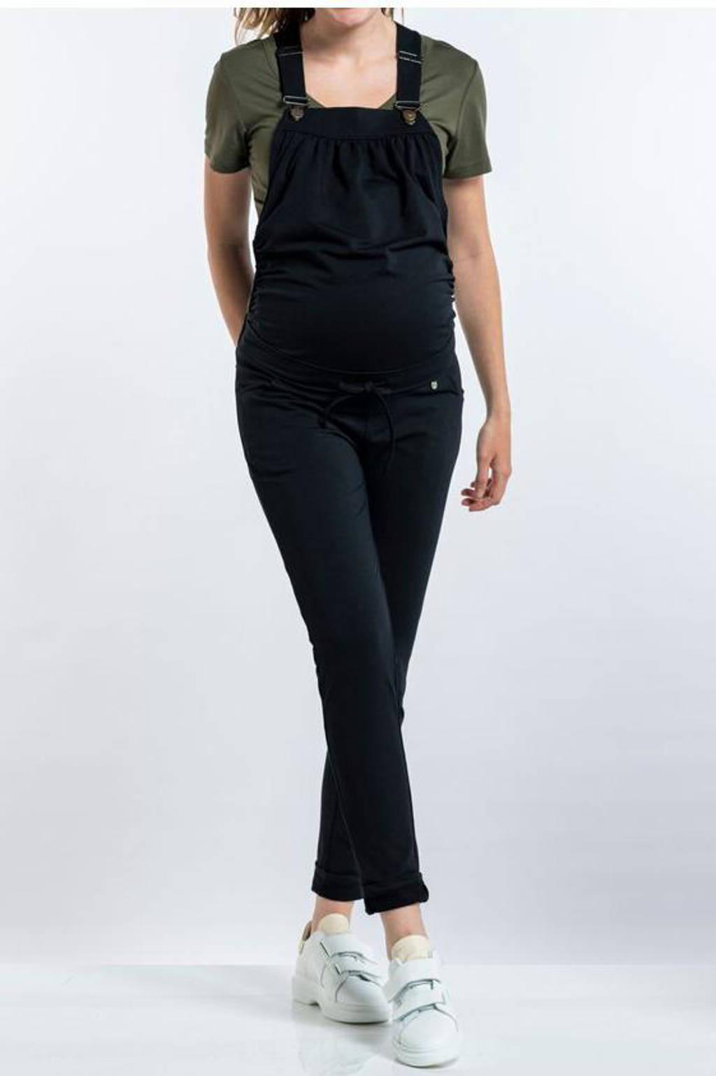 LOVE2WAIT skinny zwangerschapstuinbroek zwart