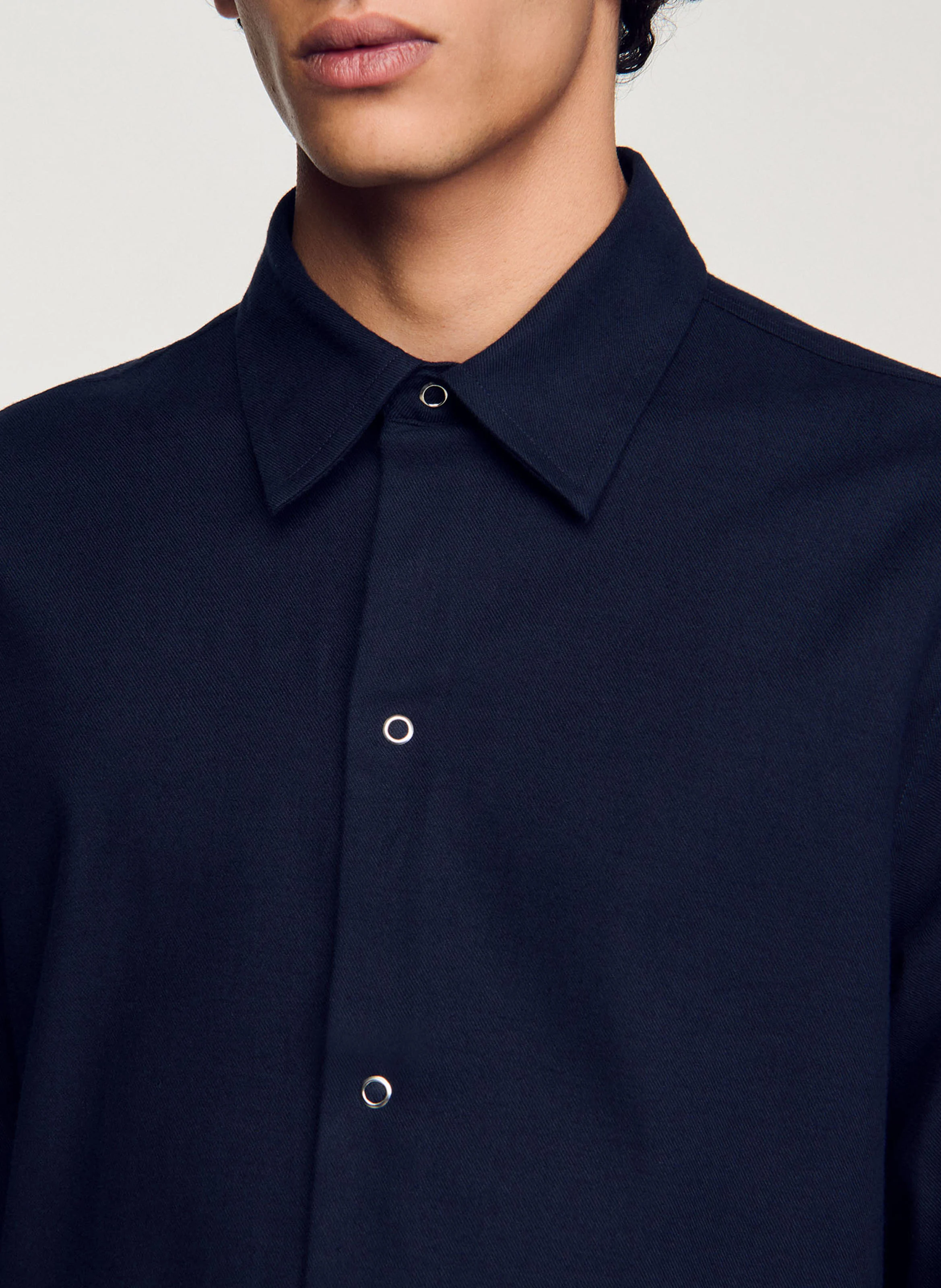 Chemise regular col classique| Bleu