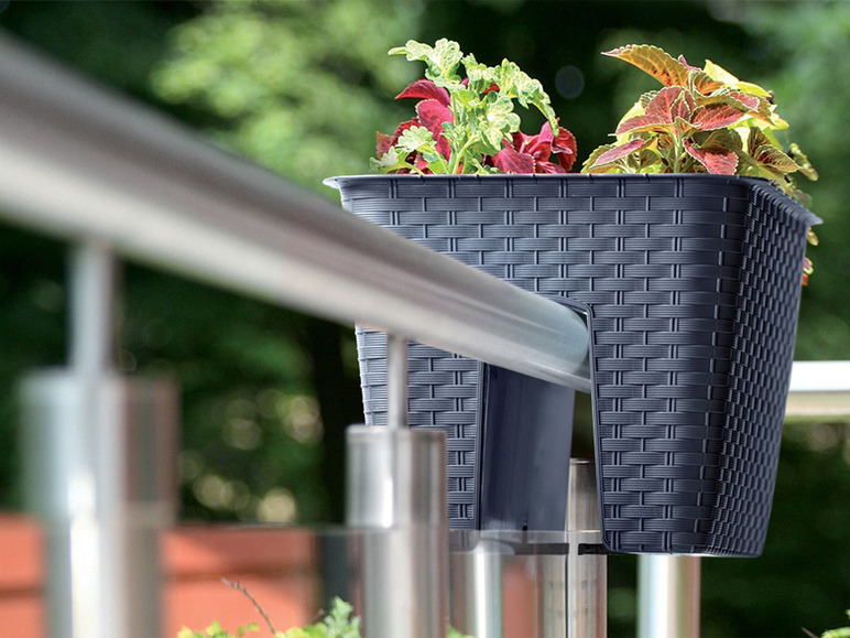 3 railing bloempotten