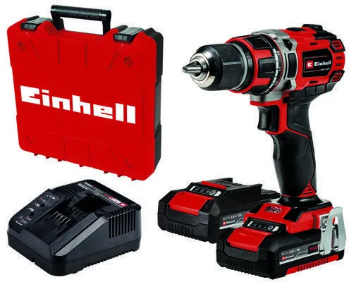 Einhell Power X-Change TE-CD 18/50 Li BL (2x2,0Ah) Batteri boremaskine 18 V 2 Ah Litium inkl. ekstra batteri, Kuffert