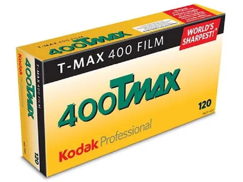 Kodak Analogfilm T-Max 400 TMY 120 5er Pack Hochempfindlicher panchromatischer Schwarzweiss-Negativfilm mit sehr feiner Kornstruktur und hoher Schärfe und Kantenzeichnung