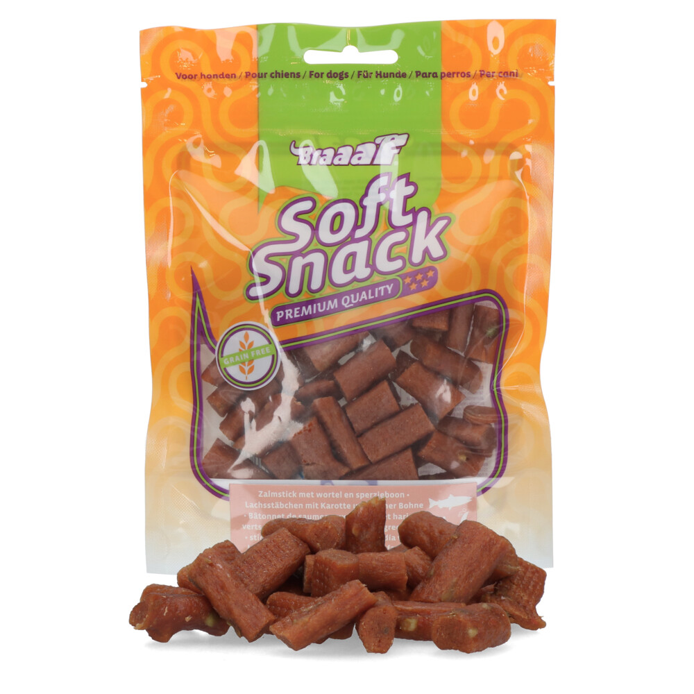 10x Braaaf Zalm Sticks Wortel - Sperzieboon85 gr