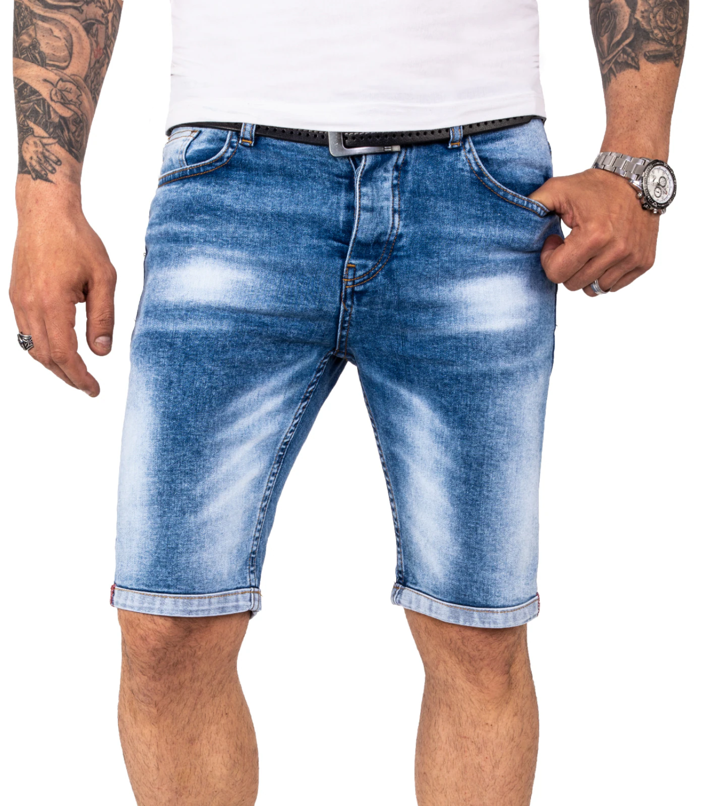 Rock Creek Shorts Jeansshorts Blau Regular Fit